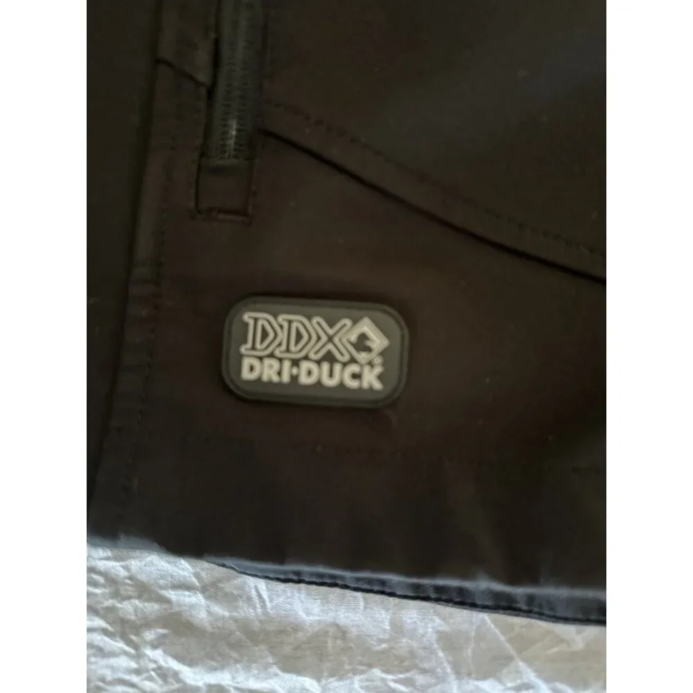 Dri Duck Men's Size Medium Lined Jacket Justice Brothers Car Care Black Collared